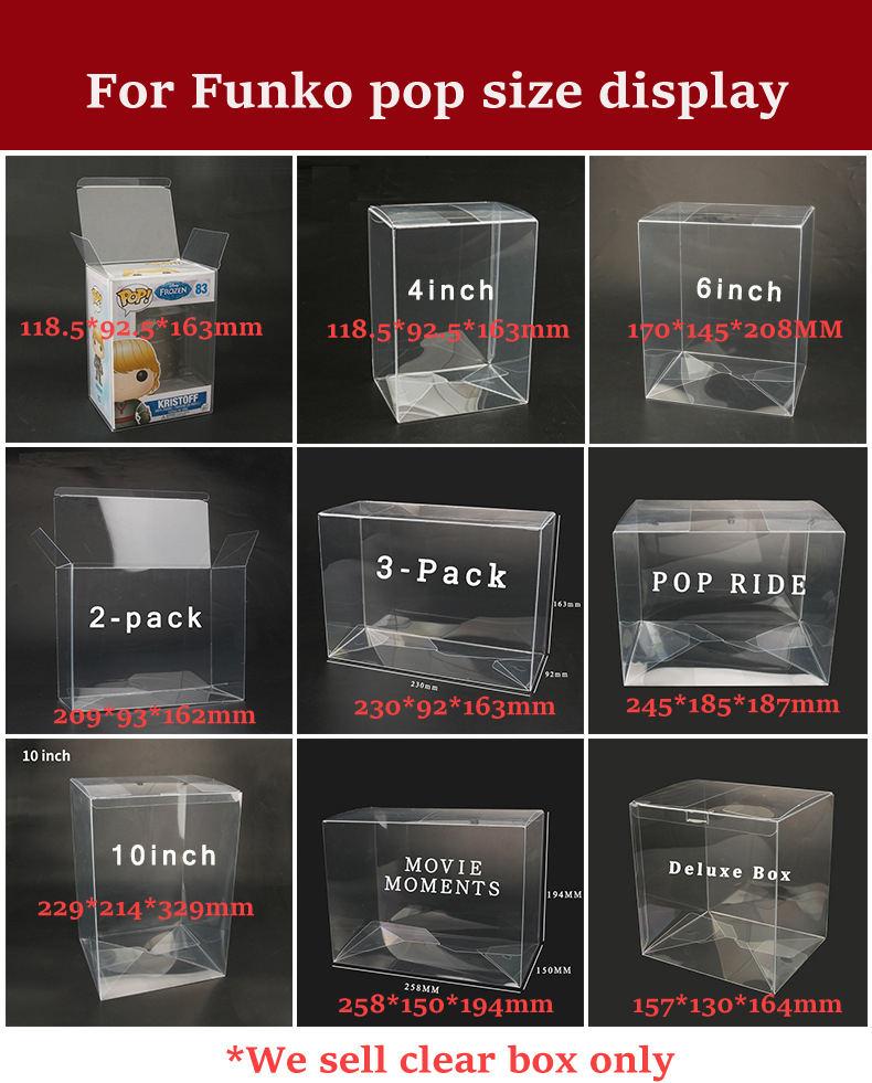 Funko Pop Protector - Trong Suốt Rõ Nét Hộp Cho