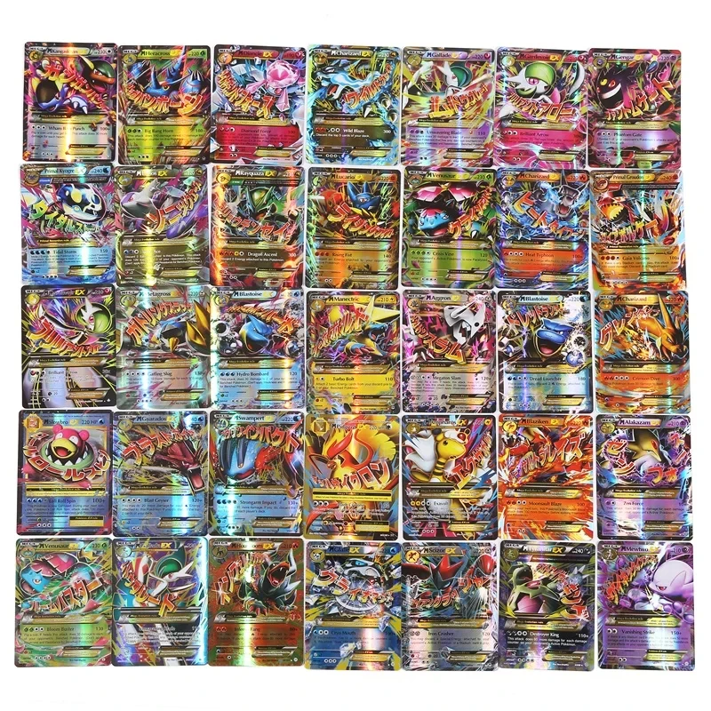 Pokemon Binder Card - 60/100Pcs English Pokemon Cards GX Tag