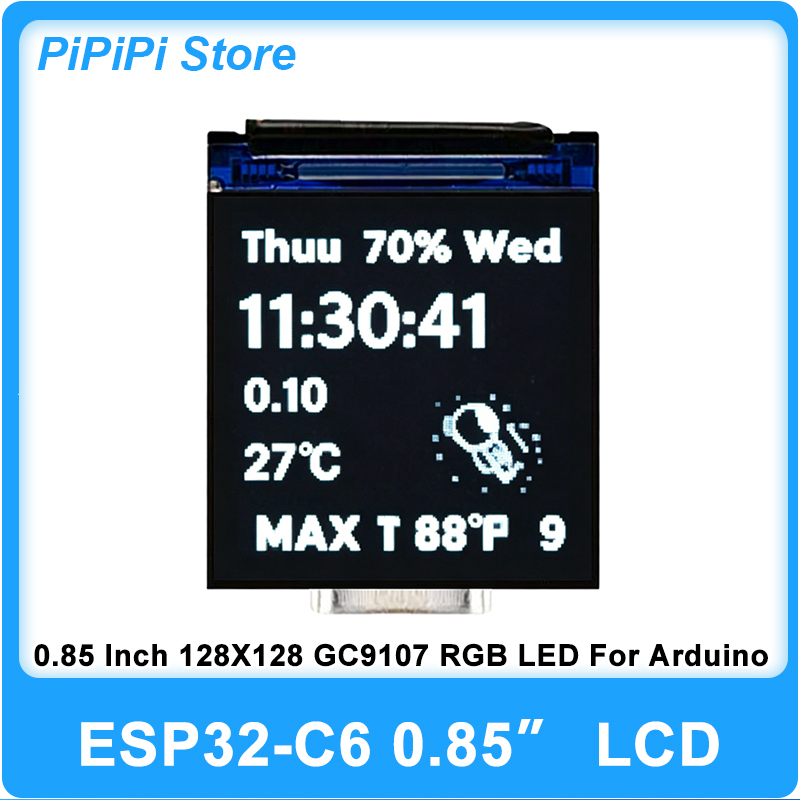 ESP32 C6 0.85 Inch 128X128 IPS - đánh giá và giá Graded Card Display