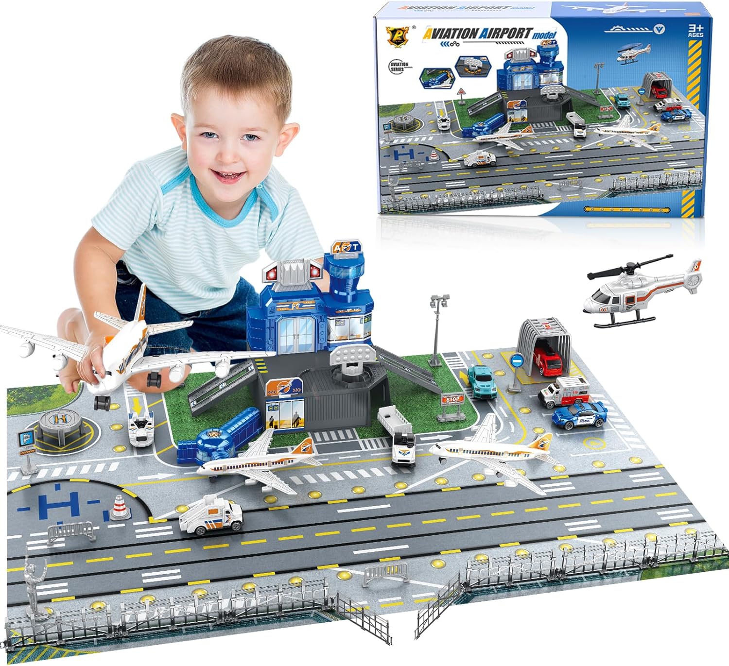 Children's Airport Scene Toy S - đánh giá và giá Model Airplane Plastic