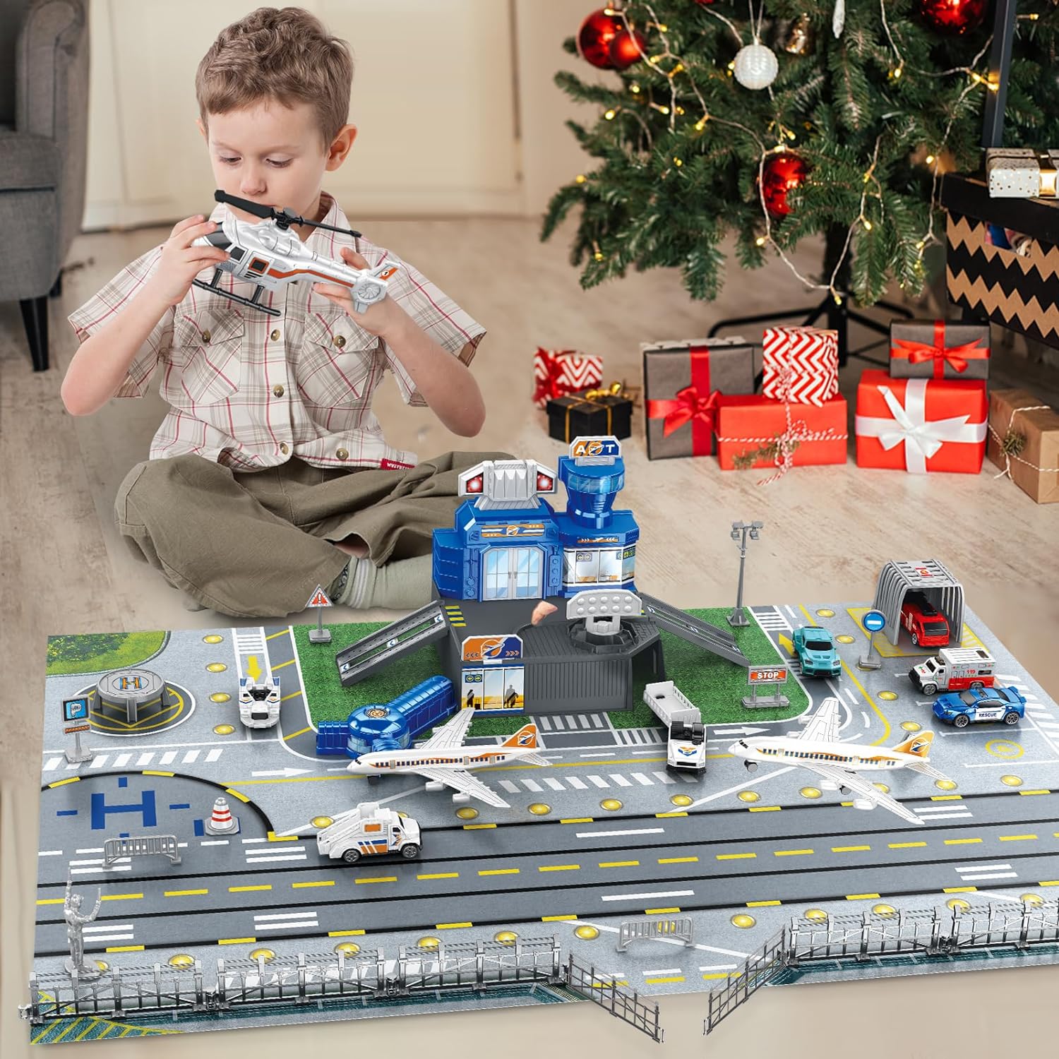 Children's Airport Scene Toy S - đánh giá và giá Model Airplane Plastic