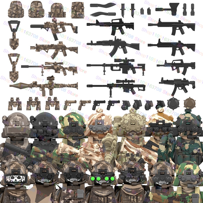 MOC Military Soldiers Action F - đánh giá và giá Lego Minifigure Holder