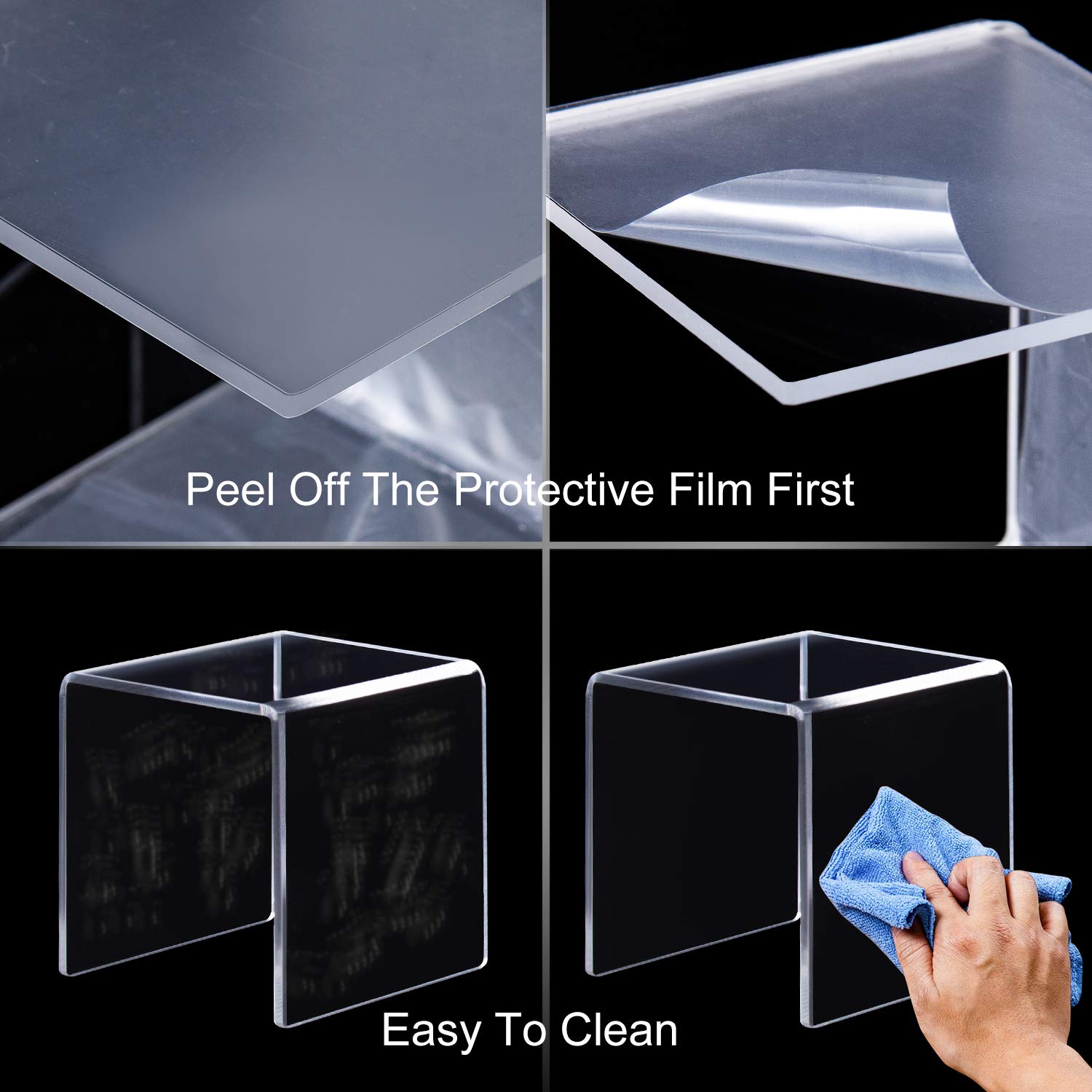 U Shape Acrylic Display Risers - đánh giá và giá Pop Display Shelf