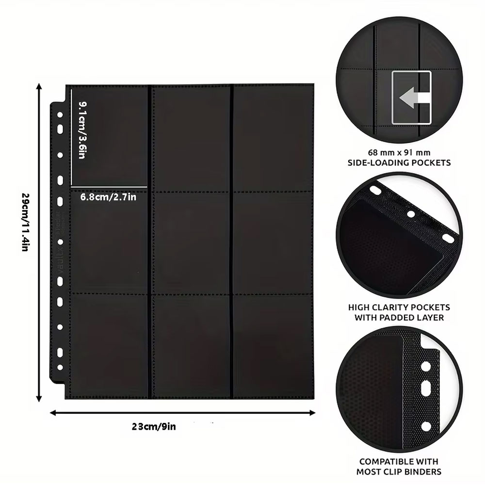 10Pack Black 9-Pocket A4 Tradi - đánh giá và giá Trading Card Binder