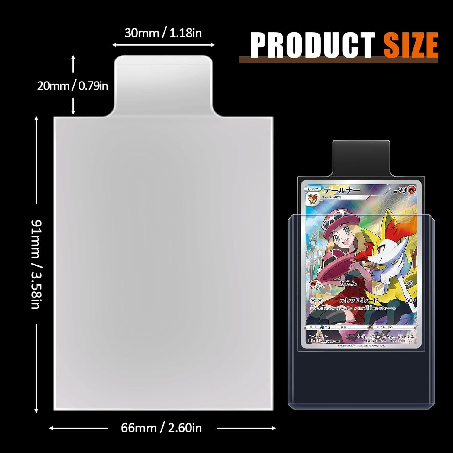 100-500Pcs Transparent Raised  - đánh giá và giá Card Penny Sleeve
